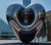 Объёмная скульптура сердце из нержавеющей стали (518278) сертификат арт-объект  в Вышнем Волочке