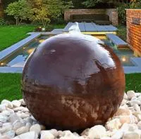Сфера КОРТЕН - ШАР ФОНТАН 3D (518902) ∅ 850 мм. Вышний Волочёк
