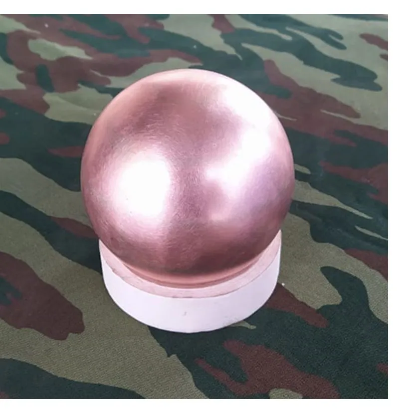 Шлифованная медная сфера - диаметр 100 миллиметров. Толщина стенки 1,5 миллиметра. Производство медных шаров - Вышний Волочёк, NSO-PiroClub