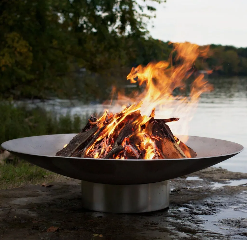 Кострище из нержавеющей стали купить в Вышнем Волочке - диаметр чаши для разведения костра больше 1 метра 